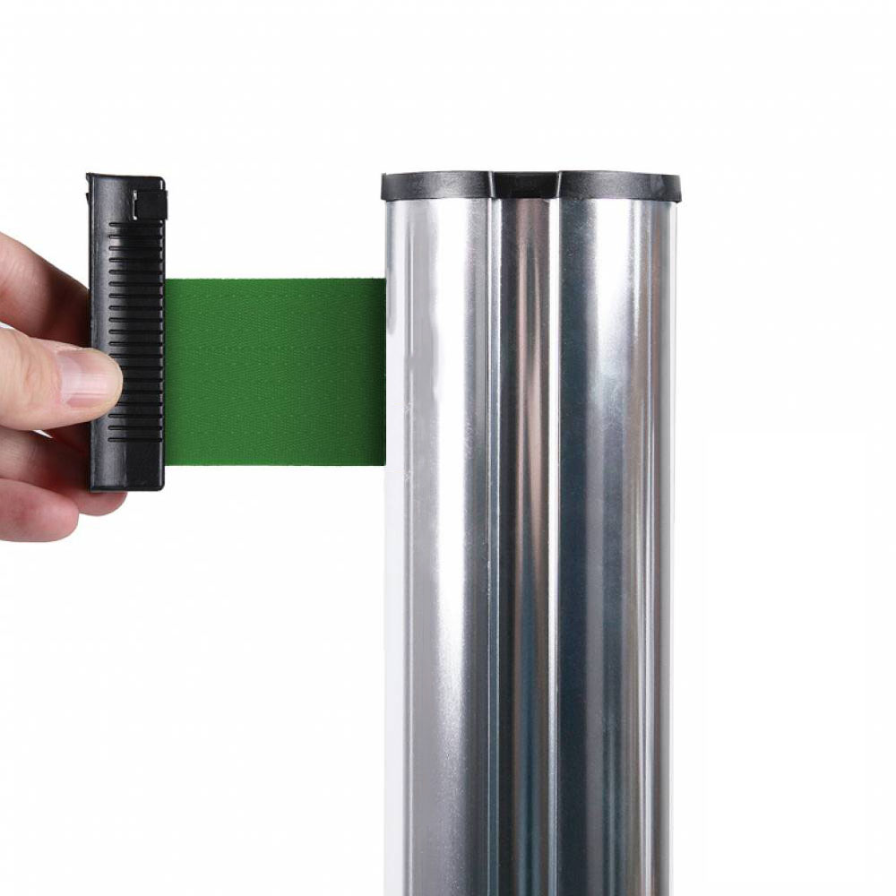 Výmezovací sloupek Premium stříbrný zelená páska