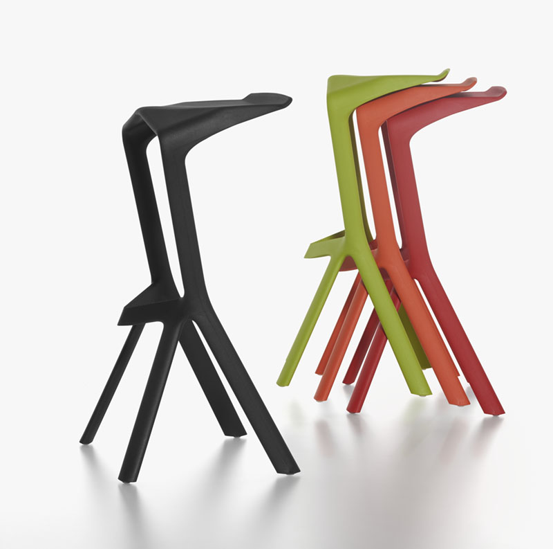 Luxusná plastová barová židle Miura - stohovatelná