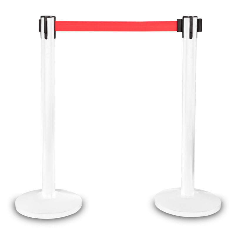 Vymedzovacie stĺpik Premium white red