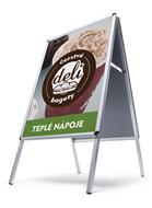 Reklamné áčko A2, oblé rohy, interiér